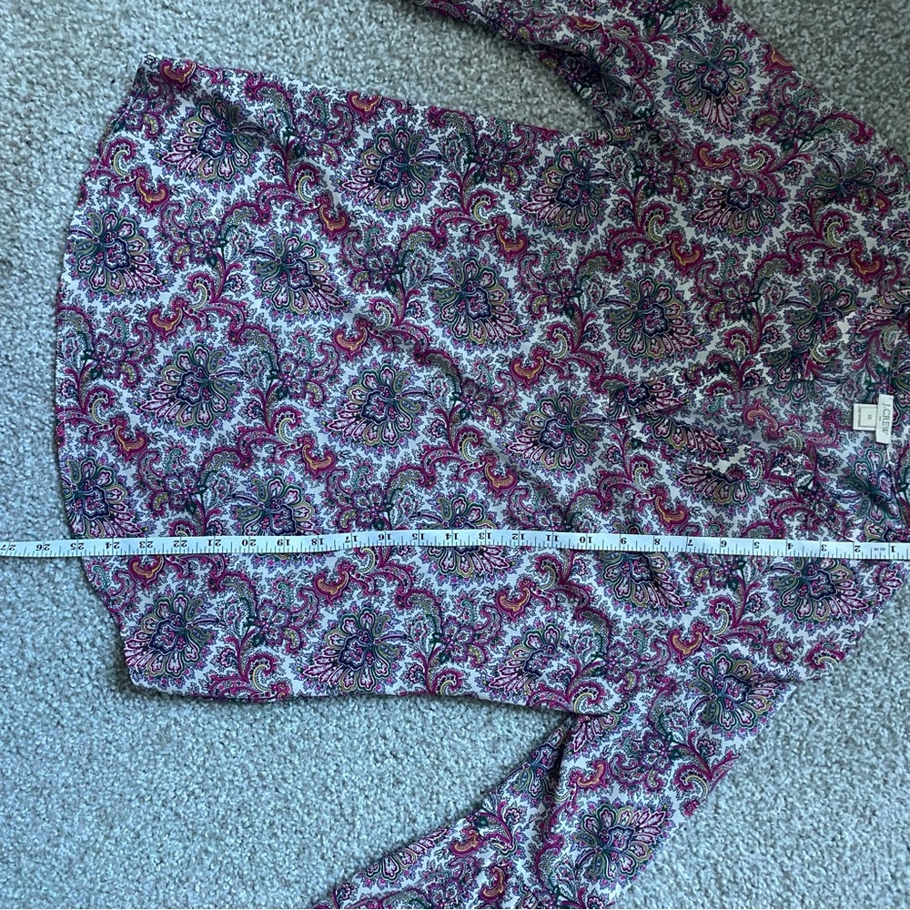 J CREW Paisley Bell Sleeved Blouse - Picture 7 of 8